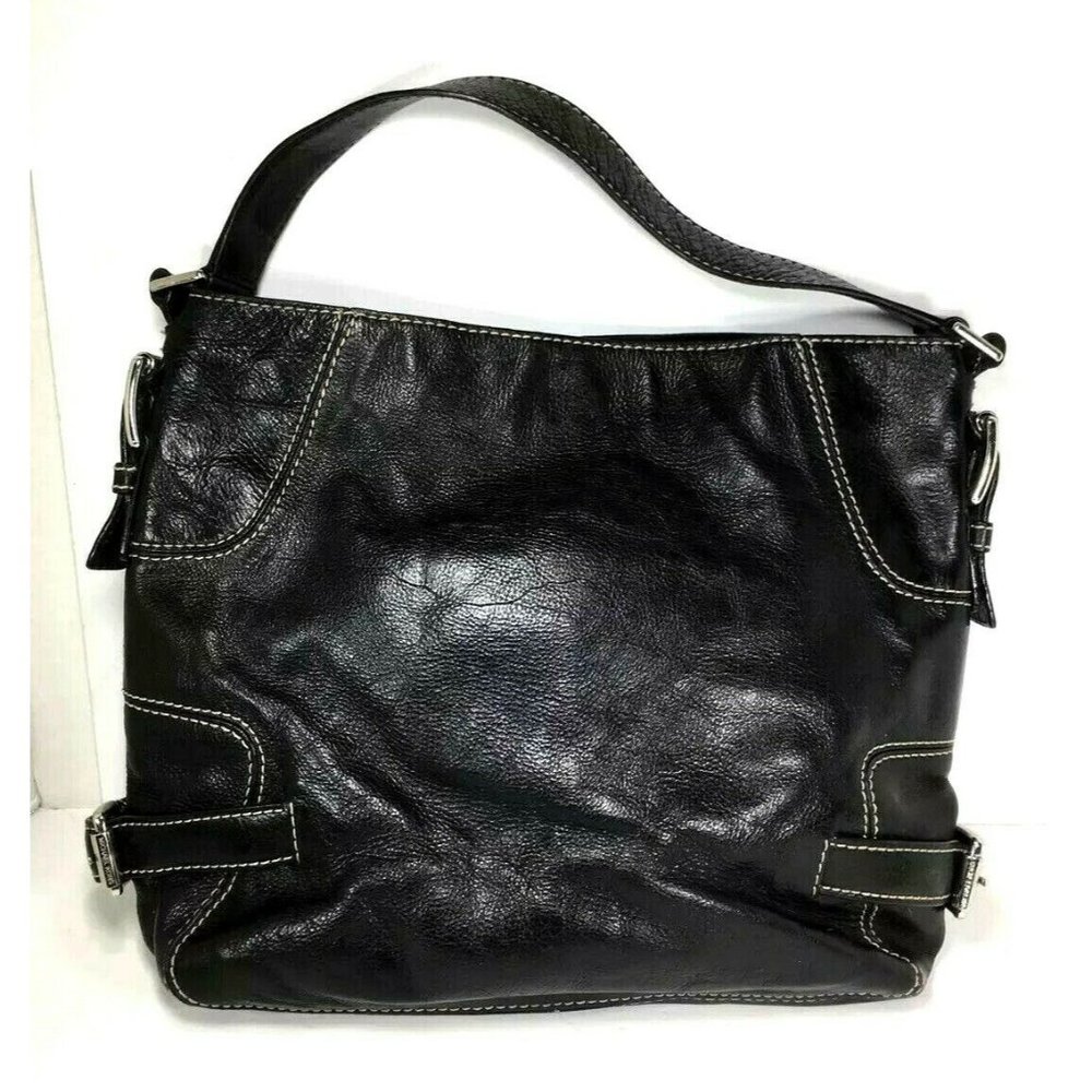 Michael Michael Kors Large Black Leather Shoulder Bag